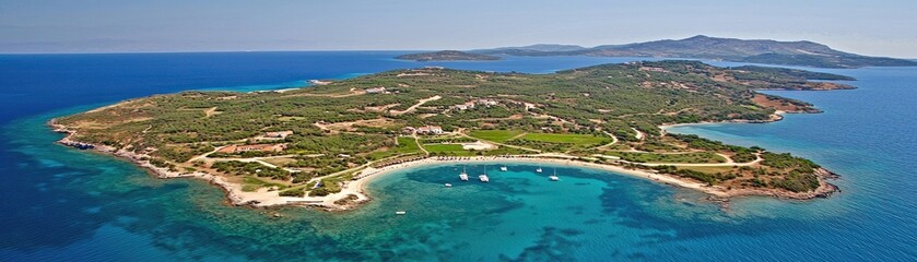 Aerial View of Island Paradise