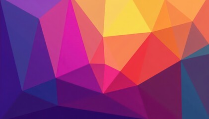 Fototapeta premium Dynamic multicolored polygon backdrop, sharp angles , colorful, colorful background