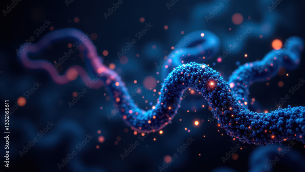 Aufkleber a captivating visual representation of a dna molecule with vibrant colors highlighting its intricate