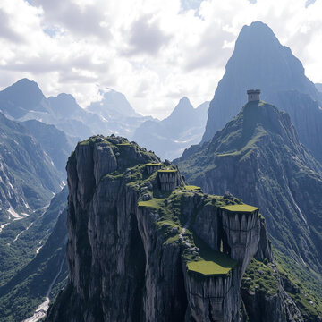Majestic Mountain Fortress Unveiled on Majestic Mountain