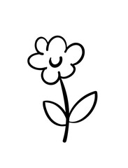 black and white flower