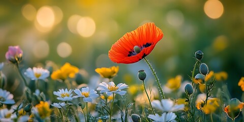 Obraz premium a colorful background with palm leaves