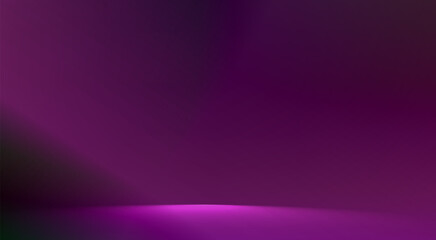Purple dark studio room. Limbo maroon dark background. Abstract 3d backdrop for product presentation. Minimal wall scene. Showcase, promotion display, presentation. Vector stage mockup illustration