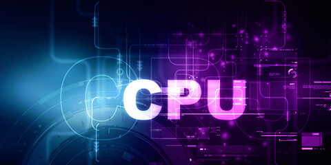 2d illustration Central Processing Unit
