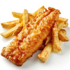 A plate of fish and chips