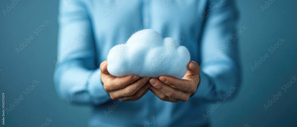 Poster cloud innovation in business office setting conceptual image professional environment close-up view 