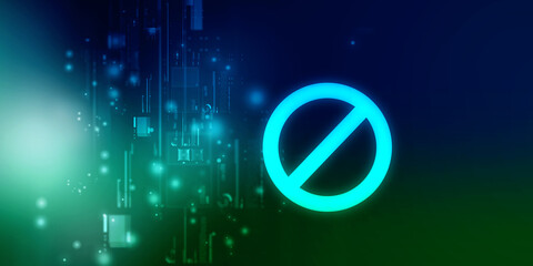 2d illustration stop sign
