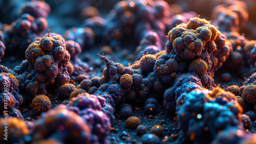 Poster molecular structures against a gradient background with scientific accuracy.