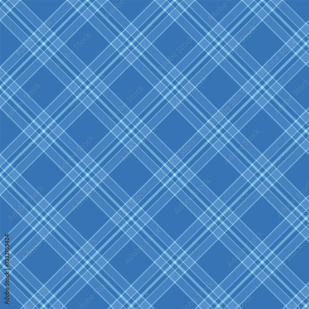 Poster plaid repeat pattern in blue.gingham checkered tartan seamless pattern.geometric graphic vector illu