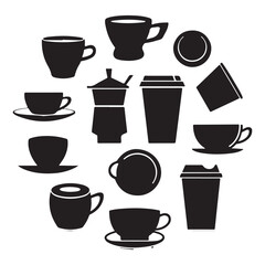set of coffee cups