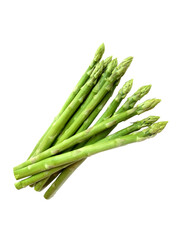 Fresh asparagus over white background.