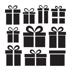 set of gift boxes vector