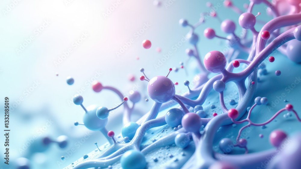 Aufkleber this is a captivating microscopic view of cells with intricate structures and vibrant colors that co