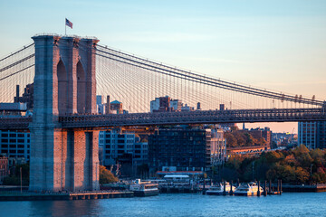 Brooklyn Bridge and lower Manhattan skyline