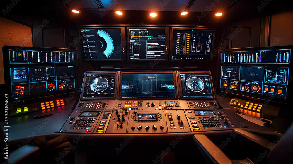 Poster creating a holographic electronic workspace virtual environment photo stock futuristic design high-t
