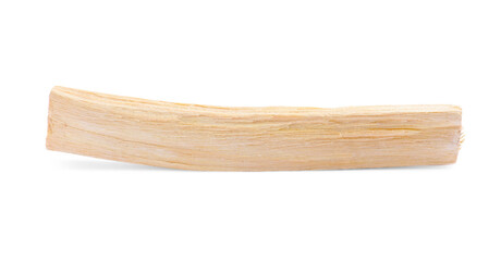 One palo santo stick on white background