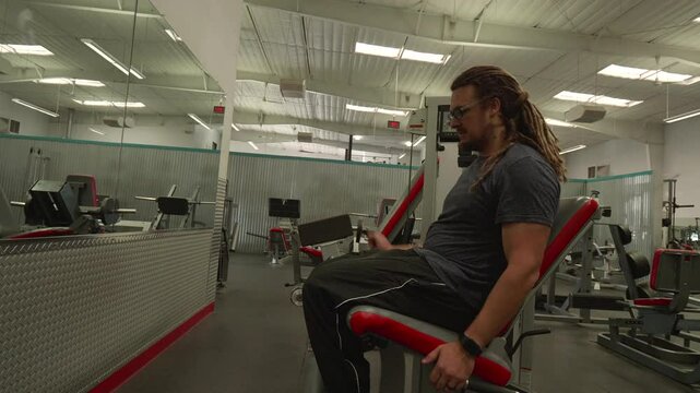 Man doing Leg Extensions