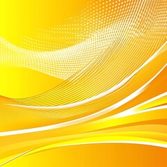 Abstract yellow background with wavy lines and dot patterns