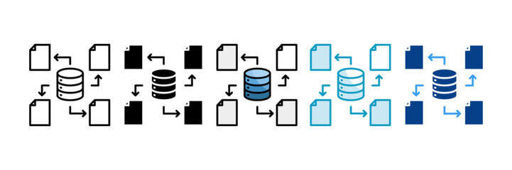 Data Modeling  Icon Set Multiple Style Collection