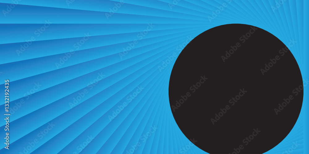 Poster radial pattern with black circle vector art, a striking digital design. clean vector lines create a 