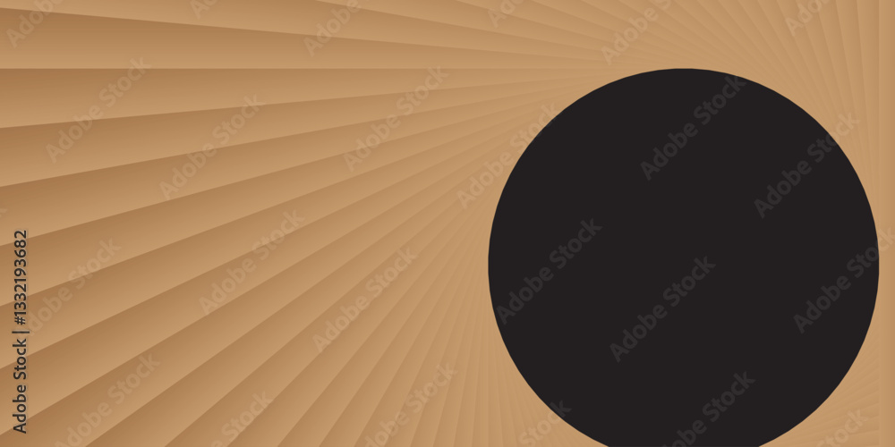 Poster radial pattern with black circle vector art, a striking digital design. clean vector lines create a 
