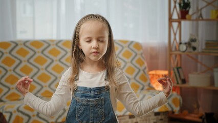 Experience Peaceful Child Meditation in a cozy living room that fosters relaxation and mindfulness