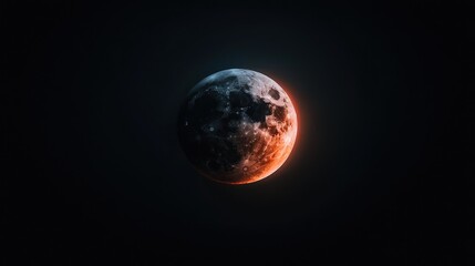 Lunar eclipse, full moon, space, night sky