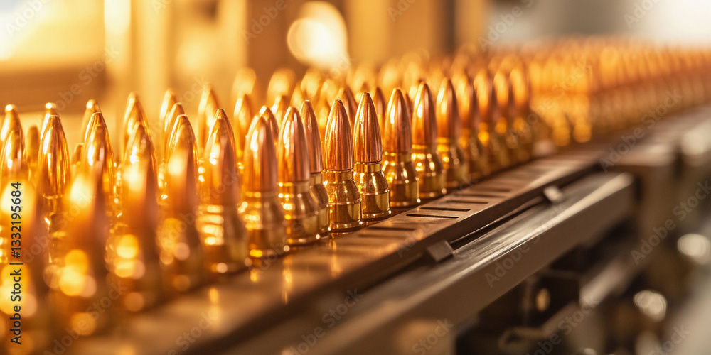 Poster Meticulously crafted bullets arranged for precision and quality Generative AI