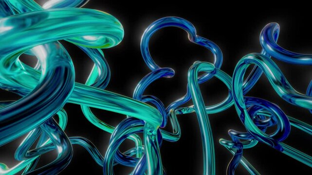 human hemoglobin chains 3d animation, molecule proteins visualisation with mask