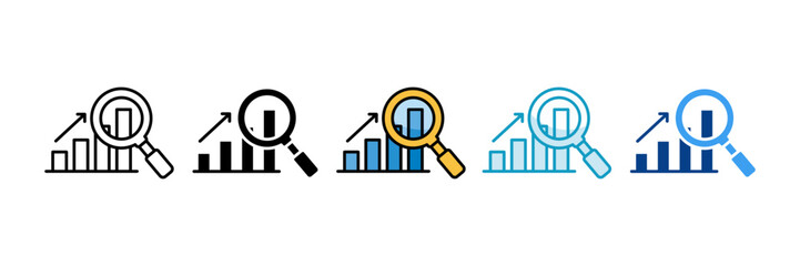 Predictive Analytics  Icon Set Multiple Style Collection