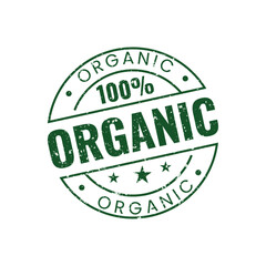 grunge organic stamp with the text