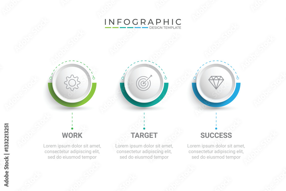 Poster informative circular process infographic chart for business startup demonstration. privacy online in