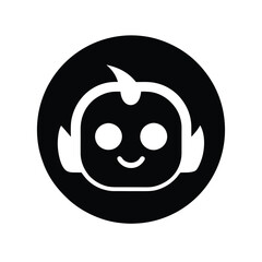 discord icon silhouette with white background