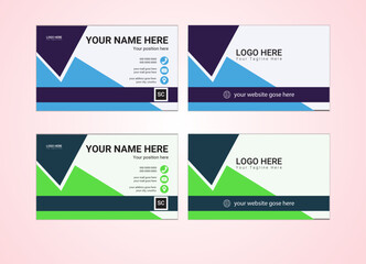 This is vector file. A bundle of 2 temples of different colors business card, modern business card template. this is editable.