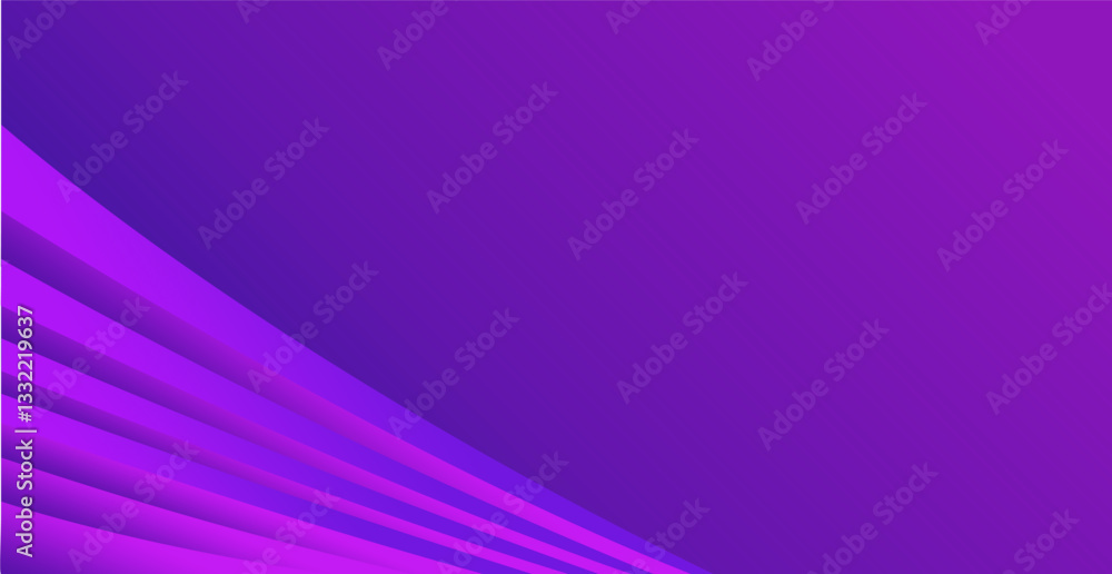 Poster composition of empty space, curved lines and geometric abstract fields with gradations of blue and p