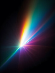 prism rainbow light flares overlay on black grainy, rainbow, overlay, flare, prism, abstract, colourful, effect, background. ai