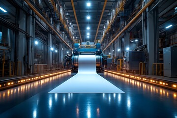 Modern Industrial Printing Press in Action: Advanced Technology for High-Volume Production