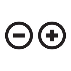 plus minus icon button