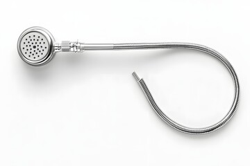 Detachable Shower Hose Top View isolated on white background