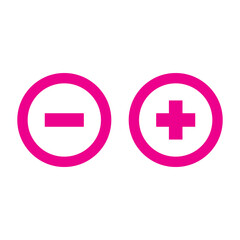 Fototapeta premium plus minus icon button