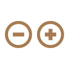 plus minus icon button