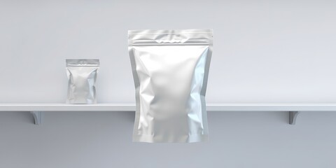 Versatile Shelf Mockup with Flexible Pouch