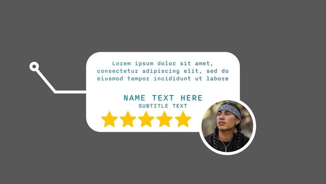 Clean Call Out Testimonial with Image & Star Rating