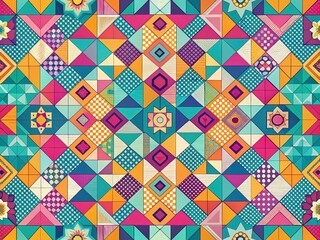 Intricate geometric patterns form a stylish modern design.