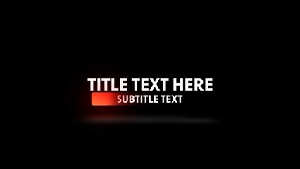 Glowing Modern Title & Subtitle Intro
