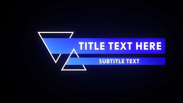 Neon Glowing Title & Subtitle intro with Gradient Background