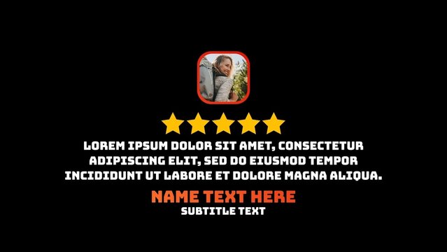 Modern Review Testimonial with Stars & Image