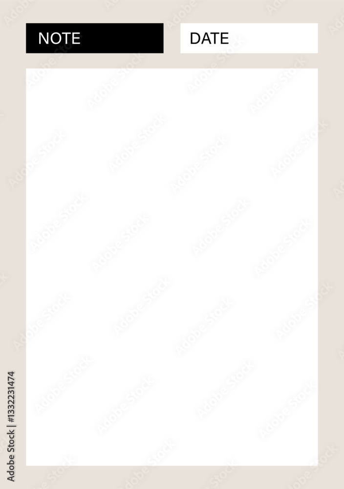 Poster blank note paper background. notebook page vector illustration.