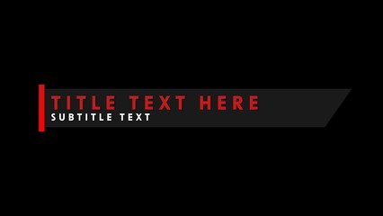 Clean Lower Third Title Animation
