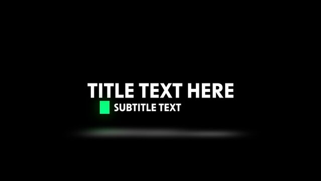 Neon Glowing Kinetic Lower Third Title